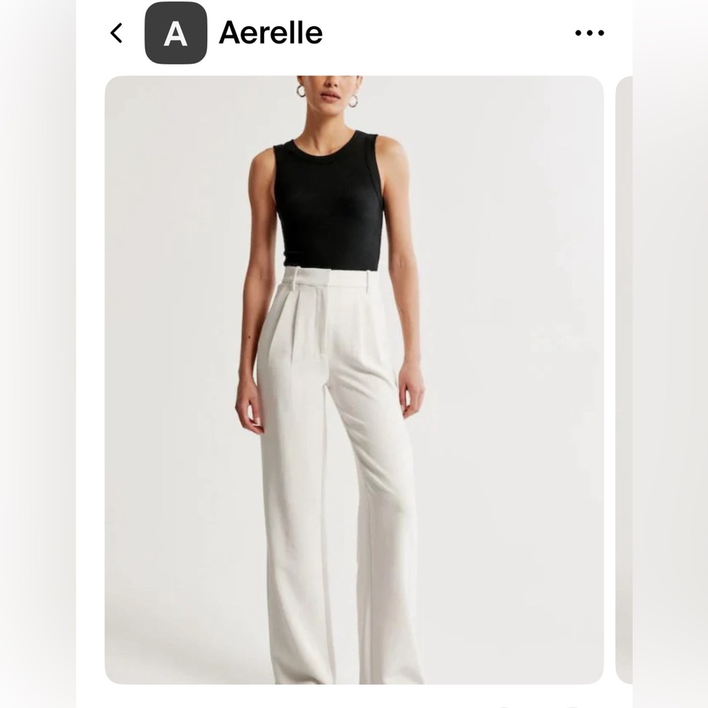 NWT Aerelle wide leg white pants